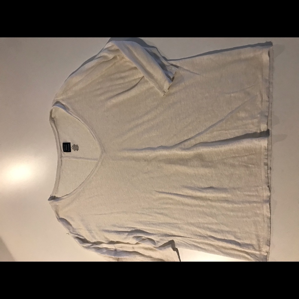 Saks Blue L silk and linen top